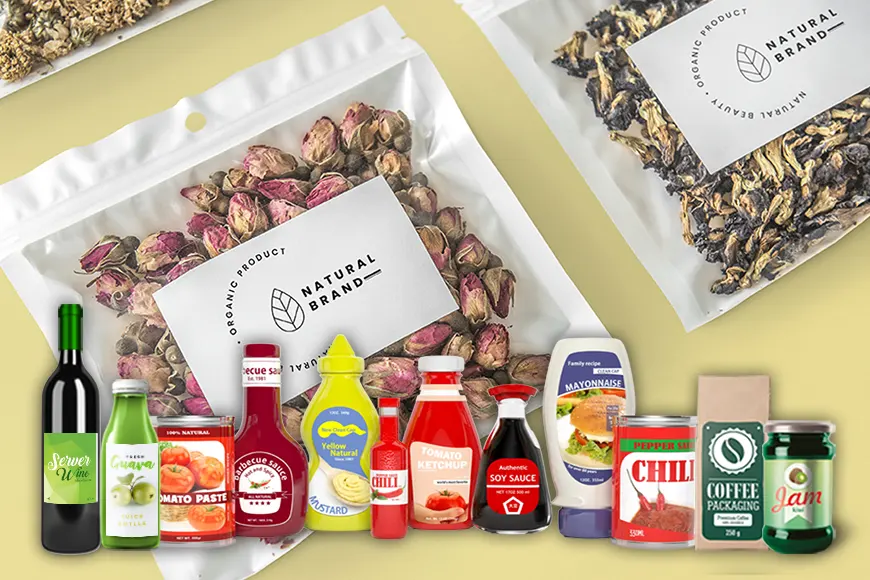 termékcímkék, matricák