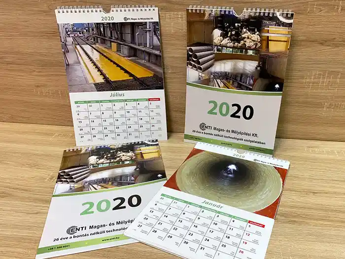 A4 méretű falinaptár