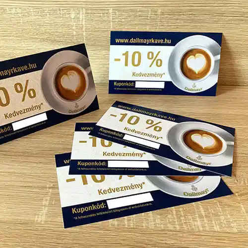 utalvány, kupon minta