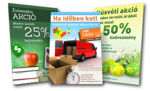 szórólap grafikai alternatívák